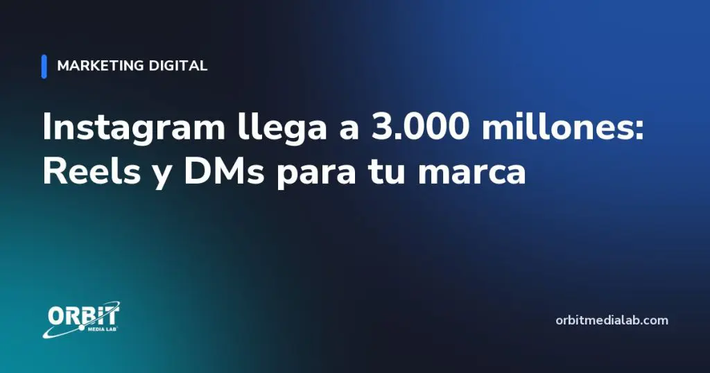 Instagram llega a 3.000 millones: Reels y DMs para tu marca