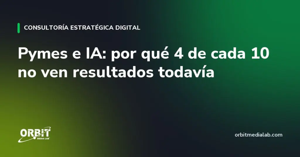 Pymes e IA: por qué 4 de cada 10 no ven resultados todavía