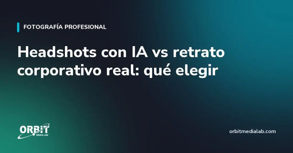 Headshots con IA vs retrato corporativo real: qué elegir