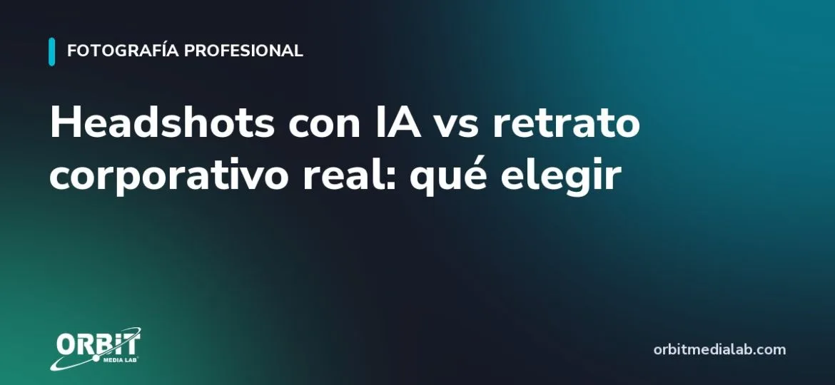 Headshots con IA vs retrato corporativo real: qué elegir