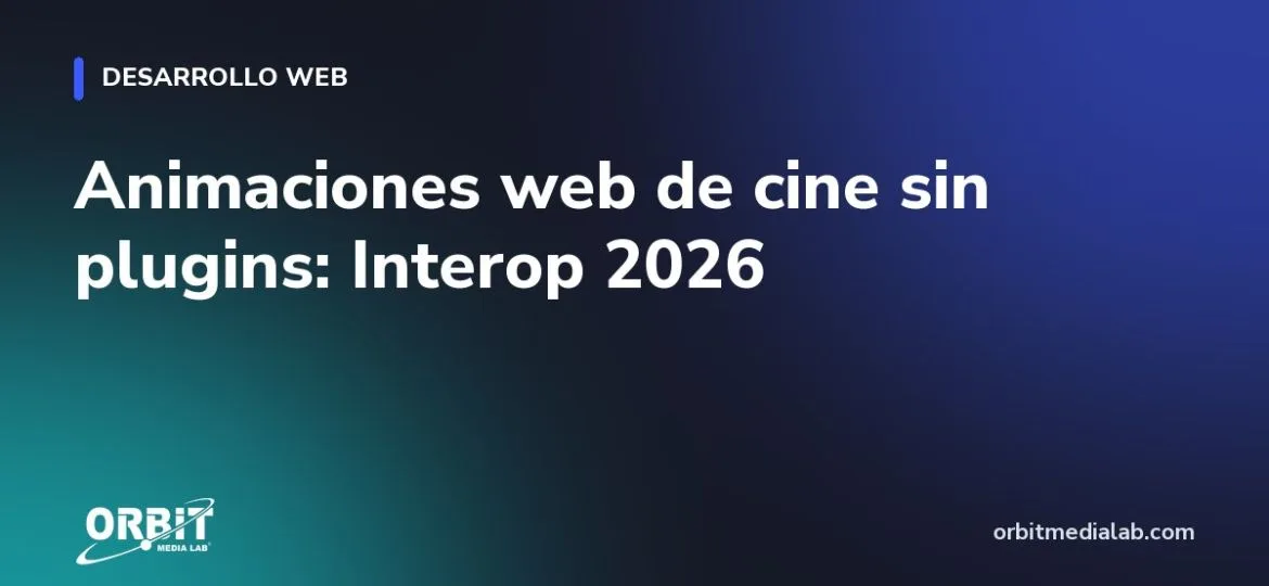 Animaciones web de cine sin plugins: Interop 2026