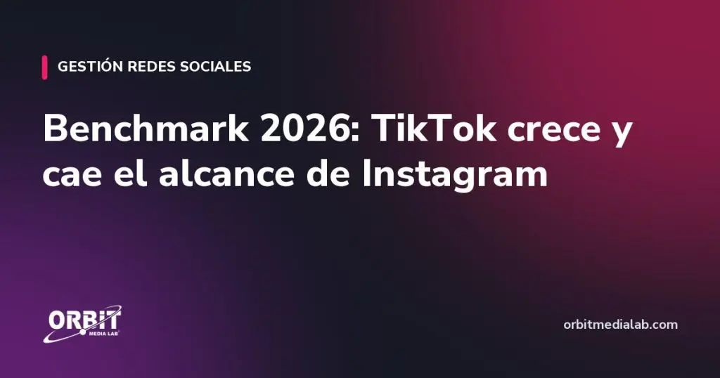 Benchmark 2026: TikTok crece y cae el alcance de Instagram