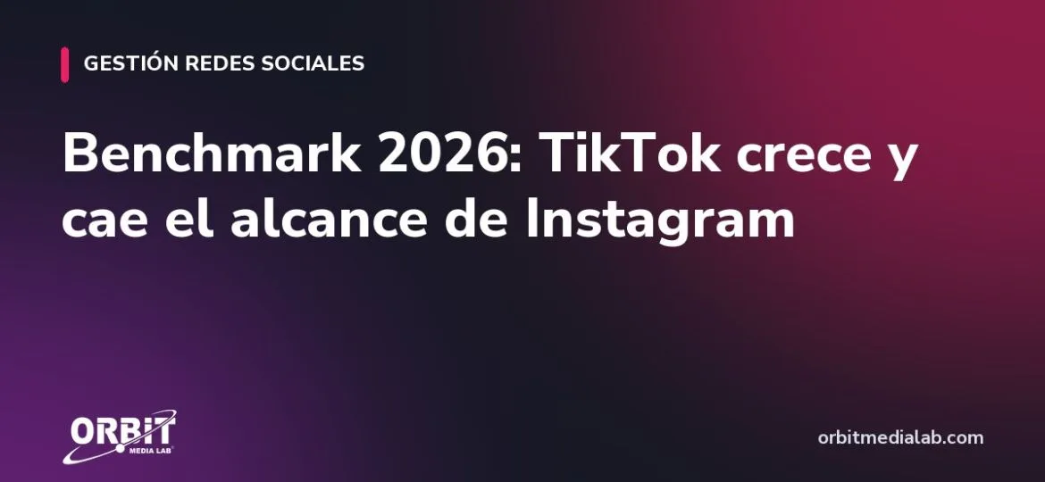 Benchmark 2026: TikTok crece y cae el alcance de Instagram