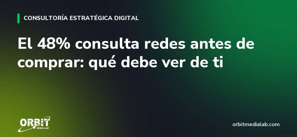 El 48% consulta redes antes de comprar: qué debe ver de ti