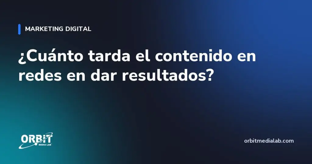 ¿Cuánto tarda el contenido en redes en dar resultados?