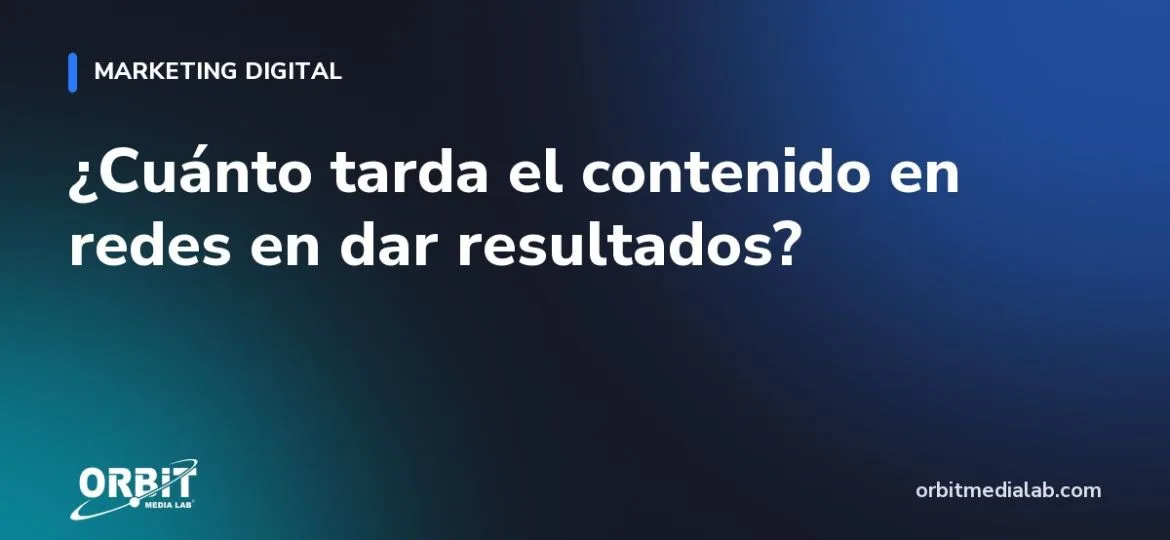 ¿Cuánto tarda el contenido en redes en dar resultados?