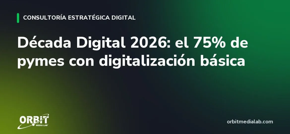 Década Digital 2026: el 75% de pymes con digitalización básica