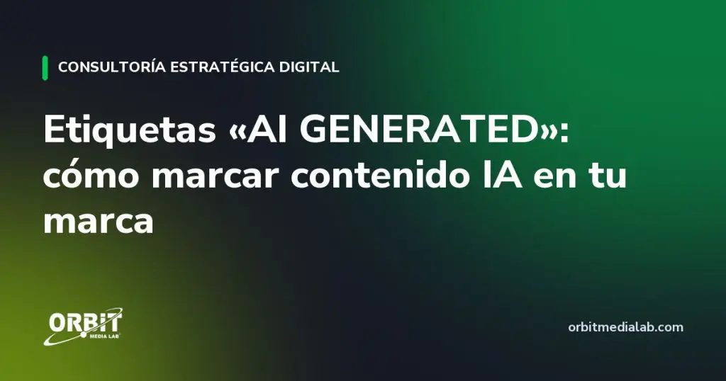 Etiquetas «AI GENERATED»: cómo marcar contenido IA en tu marca