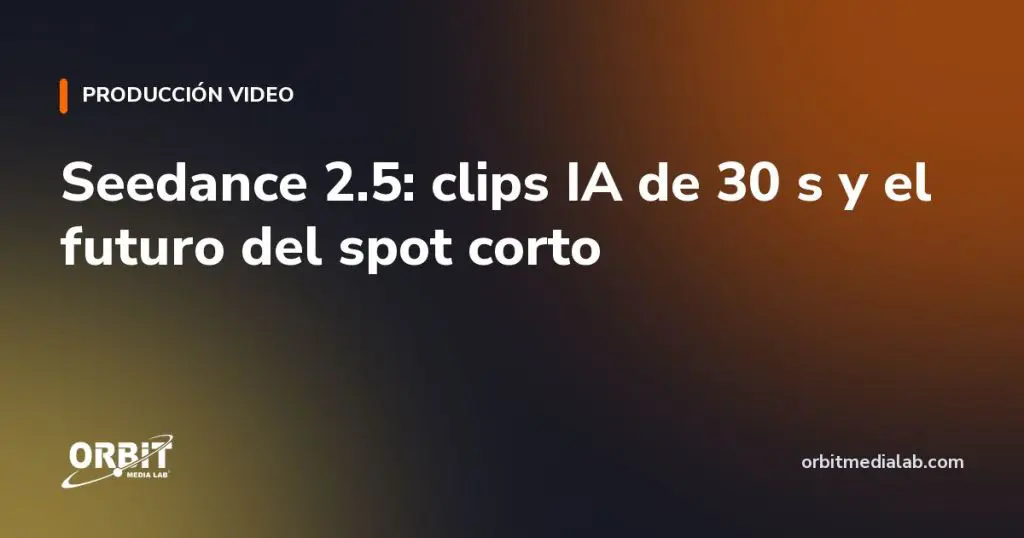 Seedance 2.5: clips IA de 30 s y el futuro del spot corto