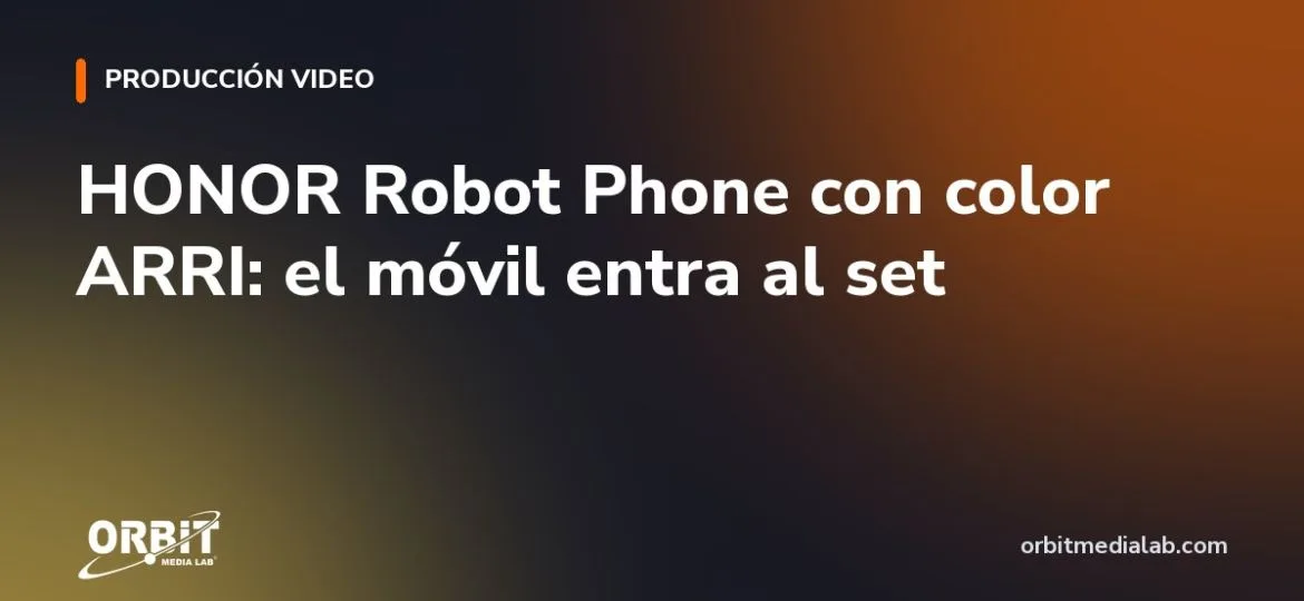 HONOR Robot Phone con color ARRI: el móvil entra al set