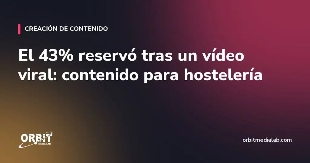 El 43% reservó tras un vídeo viral: contenido para hostelería
