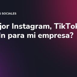 ¿Es mejor Instagram, TikTok o LinkedIn para mi empresa?