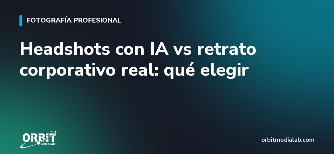 Headshots con IA vs retrato corporativo real: qué elegir