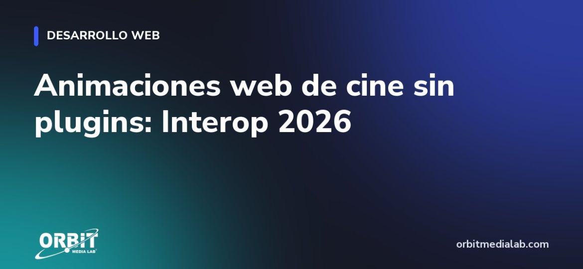 Animaciones web de cine sin plugins: Interop 2026